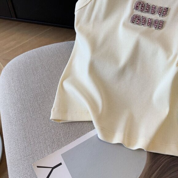 Miu Miu Women's Fashion Casual Sports Short Vest - Picture 3 of 8